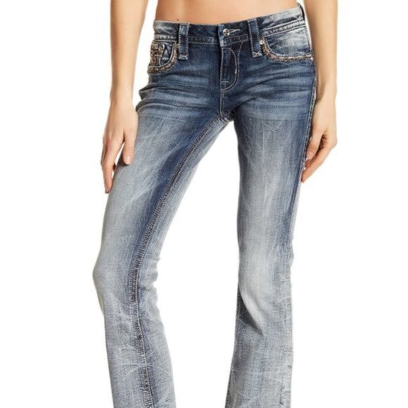 HTF ROCK REVIVAL BETTY EMBELLISHED BOOTCUT JEANS 29 x 30 - Picture 11 of 14